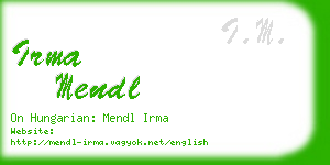 irma mendl business card